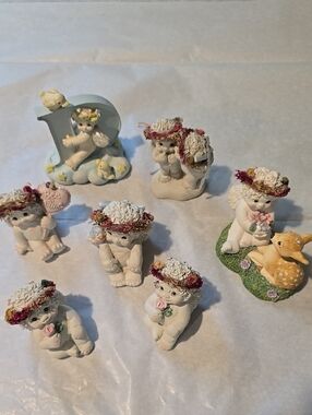 Dreamsicles Vintage Collection 1990s Cherub Figurines By Cast Art Set Of 7